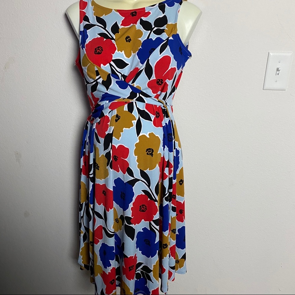 Motherhood Maternity Pattern Sleeveless Dress